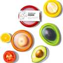 Avocado Saver and Tomato Holder - Set of 4 Reusable Storage Containers for Fridge - Ideal for Garlic, Onions, Lemons, and Potatoes