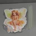 SUPERDANT 8PCS Fairy Yard Signs Plastic Garden Stakes Baby Shower Party Decoration Lawn Signs Butterfly Fairy Yard Stakes Outdoor Spring Fairy Decorations for Garden Patio Yard Lawn