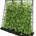 Cucumber Trellis - 49.4"*49.4" Metal Garden Trellis for Climbing Plants, Garden Trellis with Plastic-Coated Steel Pipe, A Frame Trellis for Cucumbers, Peas, Morning Glories(Black), 50"*32"*50"