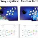 FVBADE 78S Pandora Box Arcade Game Console for PC & Projector & TV,3D Games 1-4 Players Double Joystick Favorite List Game Category Save/Search/Hide/Pause