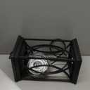 Motion Outdoor Pendant Light Fixtures Dusk to Dawn Exterior Ceiling Hanging Lantern for Porch, Modern Black Outside Chandelier Light with Crack Glass for Front Door Porch Gazebo Foyer Entryway