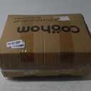 Coohom Oval Calming Donut Cuddler Dog Bed, Shag Faux Fur Cat Bed Washable Round Pillow Pet Bed(30"/36"/43") for Small Medium Dogs (XXL(43"x34"x8"), Camel)