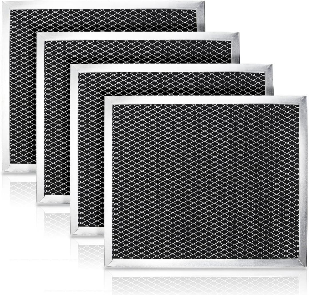 Cenipar 97007696 Range Hood Filter Charcoal Odour Filter for Range vent hood (8 3/4" X 10 1/2" X 3/8")-4 Pack