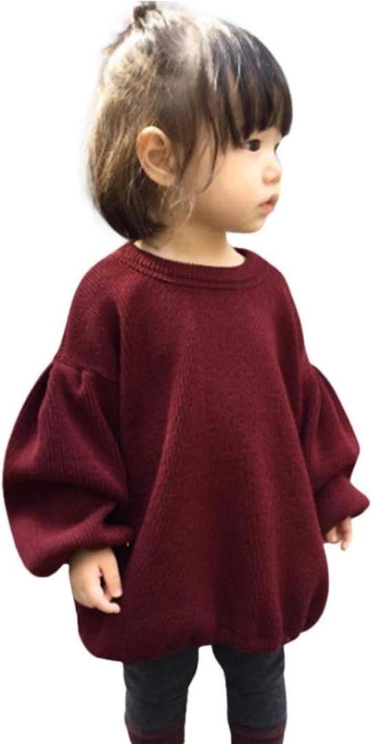 GRNSHTS Baby Girls Loose Long Sleeve Knit Sweater (12-18 Months)