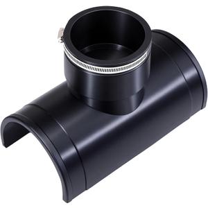 6 Inch Flexible PVC Sewer Tap Saddle with 4 Inch Branch Outlet, Saddle Tee with 304 Stainless Steel Clamp, No-dig Leak-proof Connection for Municipal Main Lines