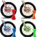 144 Pieces Spoke Skins Spoke Covers for Bike Wheels Rim Wraps Protector Covers for Bicycle, Wheelchair, Motorcycle Bike Decorations, 24CM/9.45Inch (Multicolored)