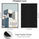 Lavezee 12x18 Poster Frame Black 6 Packs, Lightweight 12 x 18 Picture Frames for Wall Mounting, Display 12 by 18 Pictures, Posters & Art Prints Vertically or Horizontally