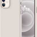 LOVE 3000 Designed for iPhone 12 Case/iPhone 12 Pro Case, Premium Silicone with [Soft Anti-Scratch Microfiber Lining] Shockproof Protective Phone Case for Men Women Girls 6.1", Stone