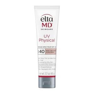 EltaMD UV Physical Tinted Sunscreen for Face, 100% Mineral Active Sunscreen (1.7 Ounce (Pack of 1), Rosy Tinted (Fair Skin))