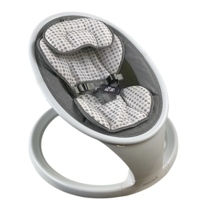Munchkin Electric Baby Swing, Portable and Lightweight, Bluetooth Enabled Infant Rocker with Natural Sway in 5 Ranges of Motion, Newborn Nursery Essentials, White/Grey