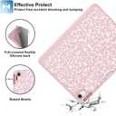 Supveco Case for iPad Air 11 Inch (M4 2026/M3 2025/M2 2024),iPad Air 5th/4th Generation 10.9 Inch 2022/2020 with Pencil Holder-[Auto Wake/Sleep],Premium Folio Stand Soft TPU Back Cover-Book Pink