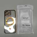 Hython Magnetic Clear for iPhone 15 Pro Max Case with Camera Lens Protector [Compatible with MagSafe] Plating Edge Slim Soft TPU Cover Protective Phone Case for iPhone 15 Pro Max 6.7", Gold