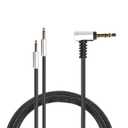 BRAINWAVZ Replacement Cable for Hifiman HE400S, HE-400I (2.5mm Plug Version), HE560, HE-350, HE1000, HE1000V2 + Sennheiser HD202 & HD212 Headsets, 3.5mm to Dual 2.5mm - 1.2M / 47” - Black