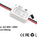 JIUWU 3pcs RF 433Mhz Wireless Remote Control 1 Channel Relay Switch, AC110V AC 90~250V 10A, with 2pcs Included 86 Wall Panel Transmitter No Wiring Required, Remote Control Switch for 3pcs Home Light