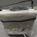 INOVADAY Thermal Sliding Door Curtains 100% Blackout Curtains for Bedroom, Sliding Glass Door Drapes Extra Wide for Patio Linen Textured Farmhouse Window Treatment, Light Cream, 1 Panel, W100xL84