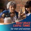 FEATOL Wrist Brace Hand Brace, Carpal Tunnel Wrist Splint Night Support for Women Men, Pain Relief Support -Tendonitis, Arthritis, Sprain, Left Hand, Small/Medium