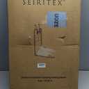 Seiritex Over the Door Ironing Board 14x42 inches with Iron Holder and Pocket Storage Bag, Hanging Iron Board for Home Laundry Room, Black
