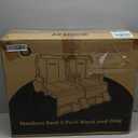 VIVOHOME Stadium Seats with Back Support and Cushion, 2 Pack Portable Bleacher Chairs with Cup Holder, Storage Bags and Shoulder Strap, Comfortable for Various Sports Events (Black and Gray)