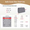 Yoovat Couch Cushion Covers for Sofa Couch Covers Wear-Resistant Universal Sofa Cover Washable Stretch for Sectional Slipcovers (Texture-Cream White,Back Cover M)