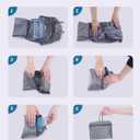 Blue Quartz 15L Hiking Backpack with Soft Flask, Ultralight Hiking Daypack with Chest Pockets for Phone Sternum Straps, Lightweight Foldable Packable Back Pack for Women Men(patent pending) (Black)