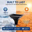 Sosation 12 PCS Under Deck Drainage System Downspout Black PE Under Deck Rain Shield Downspouts Use for 12"&16" Joist Spacing
