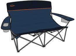 Alpinemountain Loveseat and Low Loveseat Camping-Furniture Bundle,Size 57 x 23.5 x 35.5 IN Dark Shadow and Navy