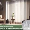 Geelin 80 Pcs Vertical Blind Repair Kit Include 40 Clear Repair Tabs 20 Replacement Stems 20 Clips for Vertical Blinds Replacement Slats