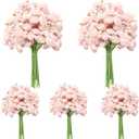5 Bouquets Pink Ranunculus Artificial Flowers, 30 Pcs Silk Mini Faux Ranunculus Bouquet for Wedding, Bridal Shower, Centerpieces, and DIY Decorations