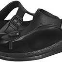 FUNKYMONKEY EVA Flip Flops Waterproof Adjustable Thong Sandals for Mens and Womens, (9 M US, Black/ Women)