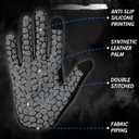 WESTWOOD FOX Full Finger Cycling Gloves, Padded, Anti-Slip Touchscreen, Shock Absorbing Mountain Bike Gloves for Road Bicycle, MTB, Road Racing, Biking and Sports Gloves for Men Women (Small, BLUE)