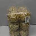 6pcs 3.94" Christmas Ball Ornaments Glitter Shatterproof Christmas Tree Ornaments Sequin Xmas Hanging Balls Decorations for Wedding Party Holiday(Green, 6pc-10cm)