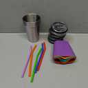 5Pack Kids Cups with Straws and Lids Spill Proof, 12oz Toddler Straw Cups with Colorful Silicone Sleeves, Unbreakable Stainless Steel Water Tumblers for Cold & Hot Drinks