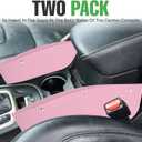 lebogner Between Car Seat Gap Filler Organizer, 2 Pack PU Leather Side of Center Console Car Pocket for Phone, Coins and Keys, Multifunction Crevice Caddy Catcher, Vehicle Interior Accessories, Pink