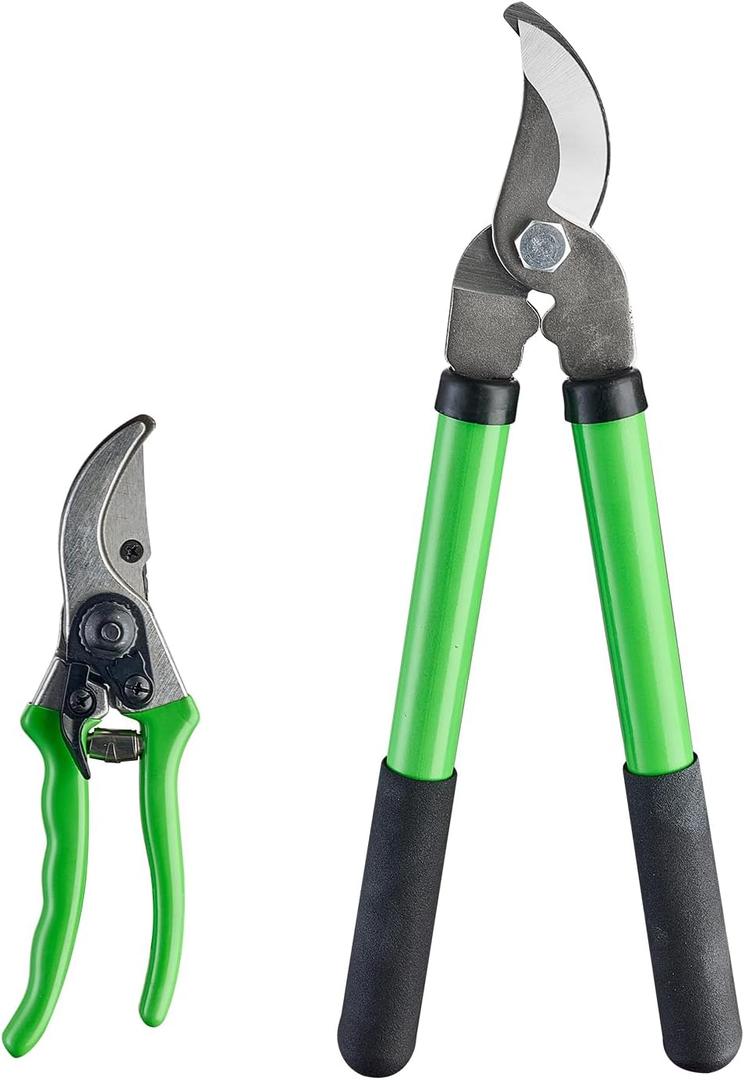 Pro Pruning Shears - Heavy Duty Garden Shears with SK-5 Steel Blades, Ergonomic Non-Slip Handle Tree Branch Cutter & Flower Arranging Tool