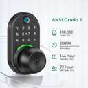 Keypad Smart Door Lock with Knob, Yamiry Keyless Entry Digital Lock with Handle, Fingerprint Electronic Knob for Front Door