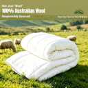 100% Australian Wool Comforter Oversized Queen Size-All Season Duvet Insert