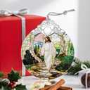 8 x Christian Christmas Ornaments: Stained Glass Ornament, Christmas Tree Ornament, Hanging Ornaments for Home Decor, Xmas Tree Decorations, Holiday Decor, Perfect Christian Gift & Religious Gifts - Jesus