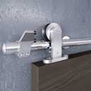 EaseLife 5 FT Top Mount Stainless Steel Sliding Barn Door Hardware Track Kit,Modern,Heavy Duty,Anti-Rust,Slide Smoothly Quietly,Easy Install (5FT Track Kit for 26"~30" Wide Single Door)