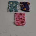 Pet Soft Washable Female Diapers (3 Pack) Female Dog Diapers, Comfort Reusable Doggy Diapers for Girl Dog in Period Heat (Cute Flower, S) (Small:10''-14'')