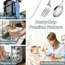 316 Stainless Steel Travel Utensils Set with Case - Food Grade Reusable Cutlery for Work, Camping, Picnic, Lunch Box - Include Fork, Knife, Spoon, Chopsticks