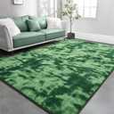 TWINNIS Large Area Rugs for Living Room Bedroom, 4x6 Feet, Super Soft Indoor Thickened Memory-Foam Carpets Easy-Cleaning, Modern Aesthetic Comfy Rug for Kids Room Home Decor, Tie-Dyed Green