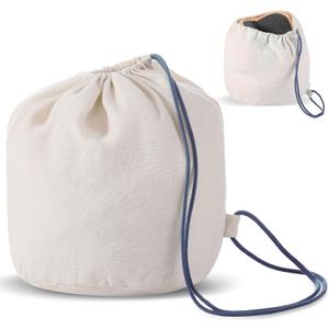 Dansydaisy 1 Pcs Travel Cotton Case Bag Sleeve Drawstring Pouch for Travel Pillow, Travel Neck Pillow Bag with Drawstring Travel Pillow Case Cover for Airplanes Trips Camping Storage