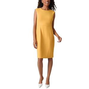 Kasper Plus-Size Cap Sleeve Sheath Dress with Seamed Waist Detail, 14W