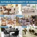 Stretch Dining Room Chair Covers Set of 6, Removable Washable Chair Covers for Dining Chairs,Dining Room, Hotel, Ceremony (Large-6 Pcs, .Black)