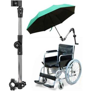 Wheelchair Umbrella Mount Holder, Umbrella Holder for Wheelchair, Sun Umbrella Clamp for wheelchairs, for Wheelchair Handlebars with Diameter of 20mm, Wheelchair Accessory