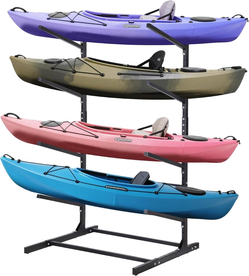 Kayak Storage Rack, Adjustable Kayak SUP Stand, Weatherproof and Heavy Duty Surfboard Storage Rack, Hold up Kayaks, SUPs, Paddleboards, Canoes, Size: 4 Levels for 4 Kayaks, 
Product Dimensions	40"D x 25"W x 73"H