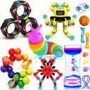 15Pack Fidget Toys Bulk for Adult Kids Age 5-7, 8-12, Sensory Autism Travel Must Have ADHD Autistic Figette Classroom Treasure Prize Box School Must Have Stress Anxiety Easter Basket Stuffers Gifts