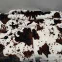 Christmas Tree Skirt 30/48inches, Cow Stripe Plush Faux Fur Christmas Tree Skirt Xmas Tree Skirt for Christmas Decorations Home Party Holiday Decor Cow 122 CM