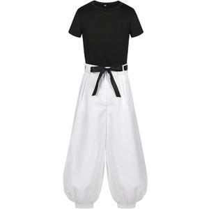 Halloween Cosplay Costumes for Women Men Outfit (Black, M)