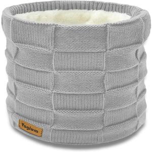 Adults Knit Thermal Neck Warmer Gaiter | Windproof Fleece-Lined Face Mask | Unisex Winter Scarf for Work & Ski Gear